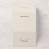 Invitation Tout En Un Dentelle de mariage ivoire (Dehors)