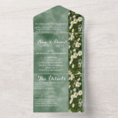 Invitation Tout En Un Des salades vertes officielles en un seul mariage (À l'intérieur)