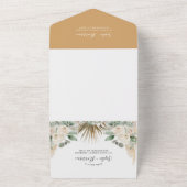 Invitation Tout En Un Désert de verdure Boho Pampas Mariage en herbe (Dehors)