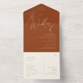 Invitation Tout En Un Désert de Whimsical | Mariage rouille de sceau et (À l'intérieur)