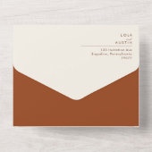 Invitation Tout En Un Désert simple | Sceau en terre cuite et envoi (Verso)