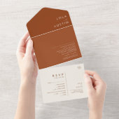 Invitation Tout En Un Désert simple | Sceau en terre cuite et envoi (Déchirure)