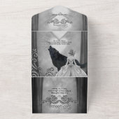 Invitation Tout En Un Design élégant et sombre (Dehors)