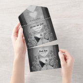 Invitation Tout En Un Design élégant et sombre (Déchirure)