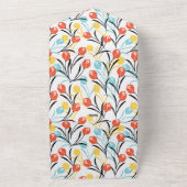 Invitation Tout En Un Design floral Motif de Tulipe en blanc (Dehors)