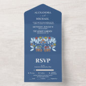 Invitation Tout En Un Destination Grèce Mariage Santorin (À l'intérieur)