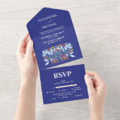 Invitation Tout En Un Destination Grèce Mariage Santorin (Déchirure)