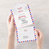 Invitation Tout En Un Destination Mariage Malte Airmail Tout en un Invi (Déchirure)