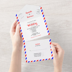 Invitation Tout En Un Destination Mariage Portugal Airmail Tout en un I
