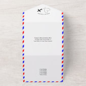 Invitation Tout En Un Destination Mariage Santorin Grèce Airmail (Dehors)