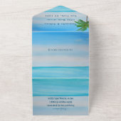 Invitation Tout En Un Destination tropicale du coucher de soleil sur la  (Dehors)