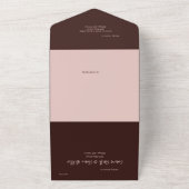 Invitation Tout En Un Deux Coeurs entrelacés avec les initiales Sienne & (Dehors)