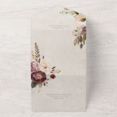 Invitation Tout En Un Dîner aux pivoines anciennes crème et rose de Bour (Dehors)