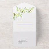 Invitation Tout En Un Dîner de répétition d'art de l'aquarelle feuille E (Dehors)