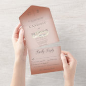 Invitation Tout En Un Dîner de rouille d'argile moderne mariage (Déchirure)