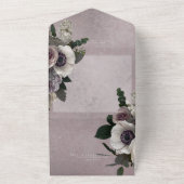 Invitation Tout En Un Dîner Floral Moderne Dusty Rose (Dehors)