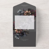 Invitation Tout En Un Dîner Floral Moody Gothique foncé (Dehors)