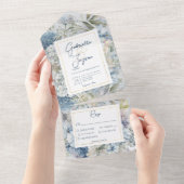 Invitation Tout En Un Dîner Rustique Floral Aquarelle (Déchirure)