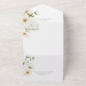 Invitation Tout En Un Dîners Rustiques & Fleurs Blanches (Dehors)