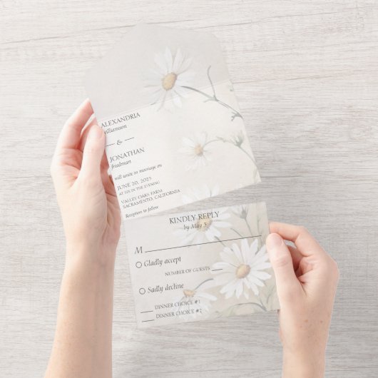 Invitation Tout En Un Dîners simples avec options de dîner (Déchirure)