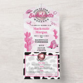 Invitation Tout En Un Disco Cowgirl Bachelorette Week-end (À l'intérieur)