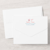 Invitation Tout En Un Doodles Dessinés à la main Funky Quirky Mariage mo (Verso)