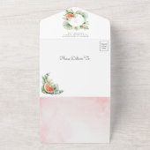 Invitation Tout En Un Douce Fille au Pastèque Mignon Baptême de Bébé (Dehors)
