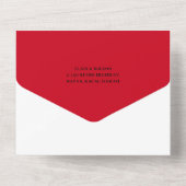 Invitation Tout En Un ©Dragon-Phoenix Mariage chinois d'or rouge (Verso)