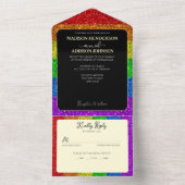 Invitation Tout En Un Drapeau LGBT arc-en-ciel scintille gay lesbienne m (À l'intérieur)