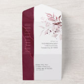 Invitation Tout En Un Dreamy Foliage Mariage Bourgogne ID817 (Dehors)