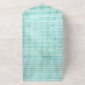 Invitation Tout En Un Dreamy White Mint Sparkle Mariage (Dehors)