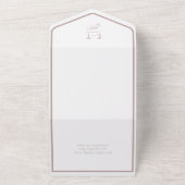 Invitation Tout En Un Dusky Mauve Simple Mariage moderne (Dehors)