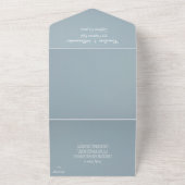 Invitation Tout En Un Dusty Bleu Élégant Rustique Eucalyptus unique (Dehors)
