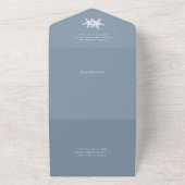 Invitation Tout En Un Dusty Blue Beach Starfish Minimal Mariage (Dehors)