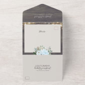 Invitation Tout En Un Dusty Blue Floral Citrouille Rustic Mariage de aut (Dehors)