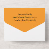 Invitation Tout En Un Dusty Blue Floral Mariage (Verso)