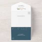 Invitation Tout En Un Dusty Blue Greenery White Citrouille Mariage de au (Dehors)
