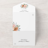 Invitation Tout En Un Dusty Coral Eucalyptus (Dehors)