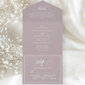 Invitation Tout En Un Dusty Lavender Simple Script moderne