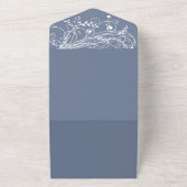 Invitation Tout En Un Dusty Mariage Flourdissant Tout en un (Dehors)