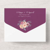 Invitation Tout En Un Dusty Mauve Peach Blush FlorMariage (Verso)