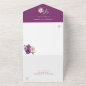 Invitation Tout En Un Dusty Mauve Purple Blush FlorMariage (Dehors)
