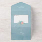 Invitation Tout En Un Dusty Pastel Mariage floral tropical (Dehors)