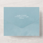 Invitation Tout En Un Dusty Pastel Mariage floral tropical (Verso)
