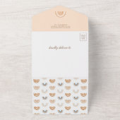 Invitation Tout En Un Dusty Peach Arch Earthy Boho Rainbow Baby shower (Dehors)