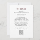 Invitation Tout en un Dusty Rose Eucalyptus Mariage Floral (Dos)