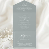 Invitation Tout En Un Dusty Sage Simple Script moderne