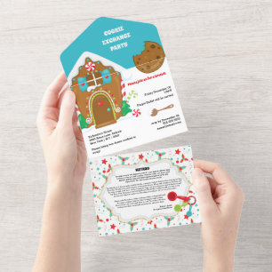 Invitation Tout En Un Échange de biscuits maison en pain d'épices avec c