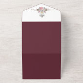 Invitation Tout En Un Échantillon Rustique Floral Roses & Lanterne hiver (Dehors)