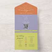 Invitation Tout En Un Eco Friendly Citrus Green Wedding (À l'intérieur)